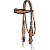 Tough 1 Flared Two Tone Floral Cowhide Headstall