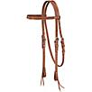 Tough1 Zig Zag Tooled Cowhide Brow Headstall