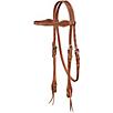 Tough1 Basket Stamped Cowhide Tapered Headstall