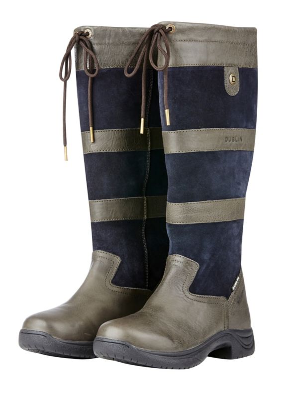 dublin river boots plaid