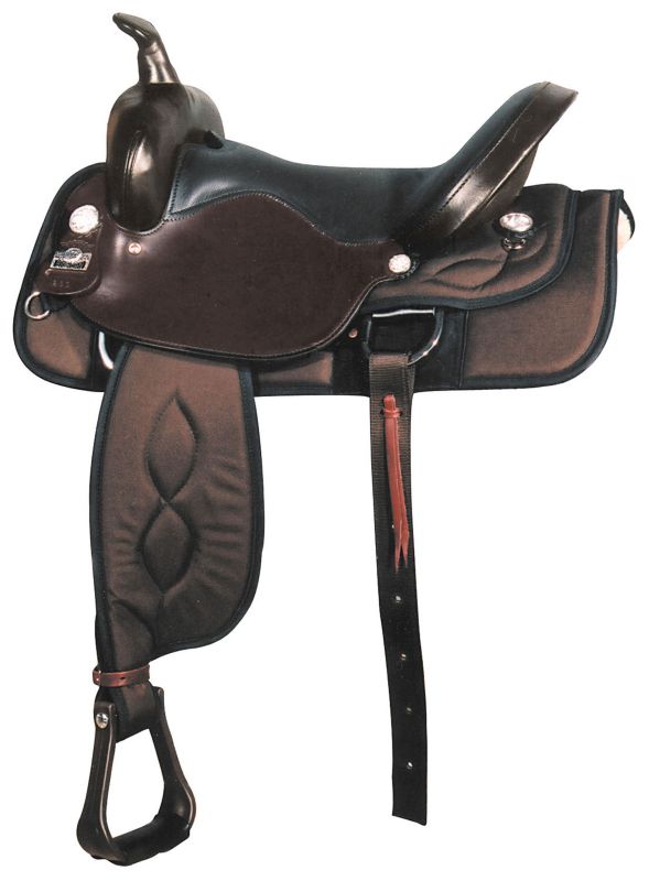 A00302-0000-00 Big Horn Synthetic Flex Full QH Trail Saddle 16in sku A00302-0000-00