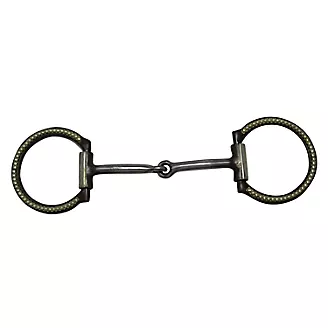 Diamond R Fixed Ring Stainless Snaffle Mouth Bit