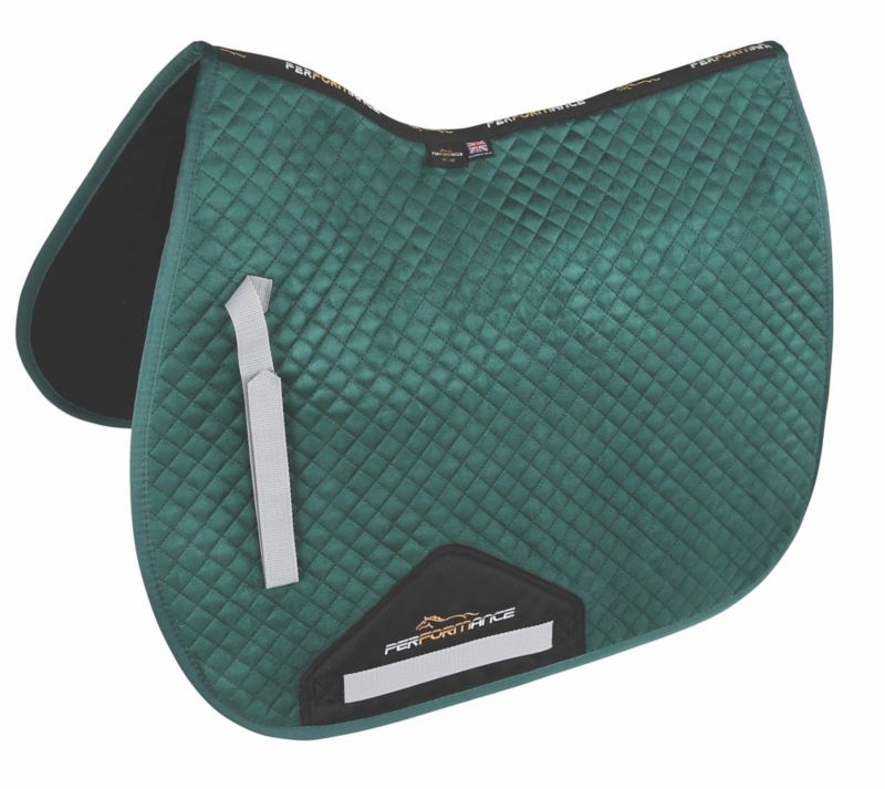 Shires Performance Suede AP Pad 15-16.5 Green