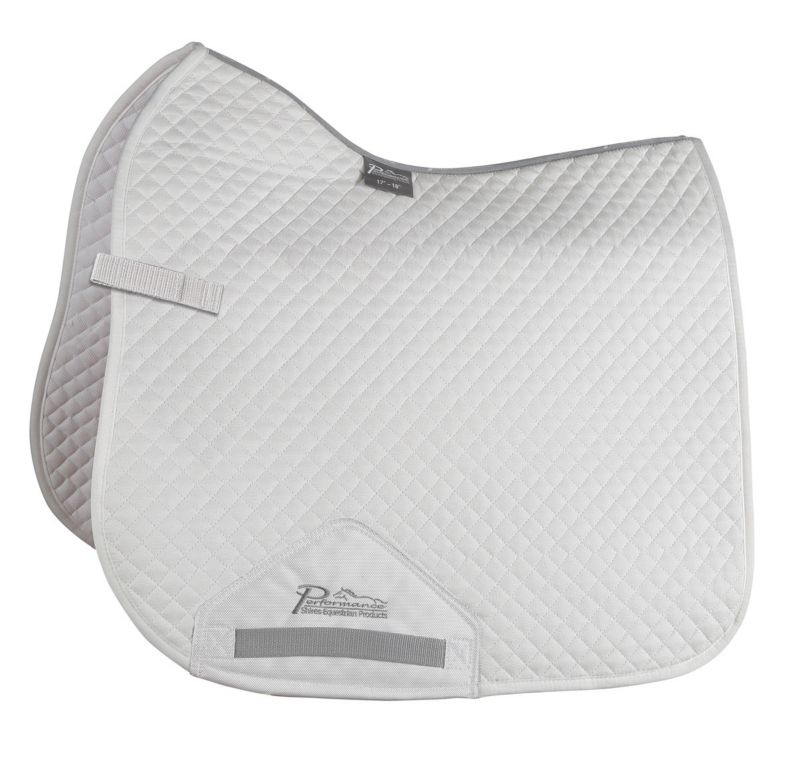 Shires Performance Suede Dressage Pad 17-18 Wht