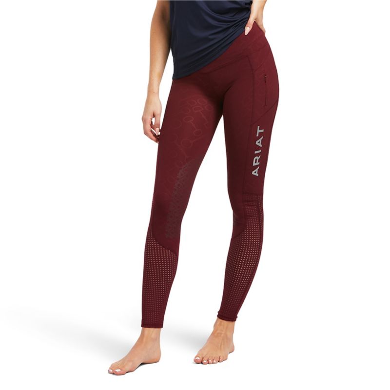 Ariat Women's Prevail Insulated Knee Patch Tight - Cold Weather Riding Tights With Hex Grip