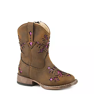 Roper Toddler Lola Square Toe Brown Boots