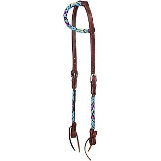 *NEW* Oxbow Tack Floral Tooled Torquoise Single Ear Headstall 