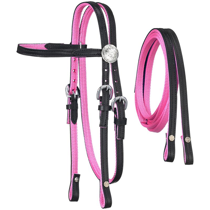 King Series Nylon Mini Browband Bridle Leather Pin