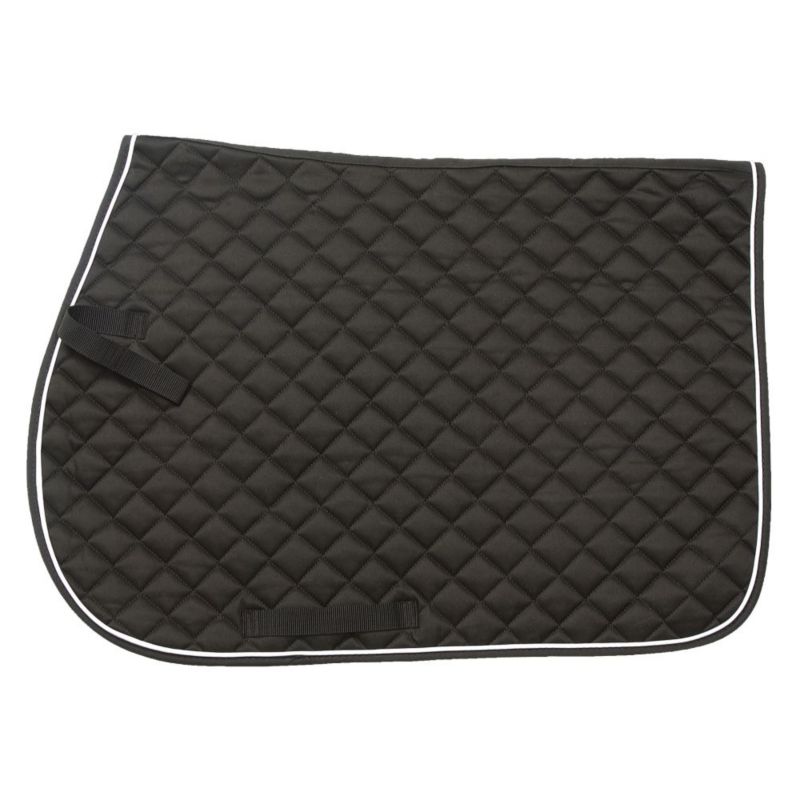 EquiRoyal Square Quilted English Saddle Pad White