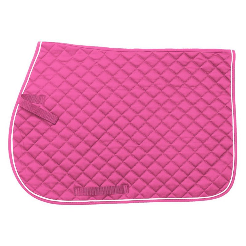 EquiRoyal Square Quilted English Saddle Pad Pink