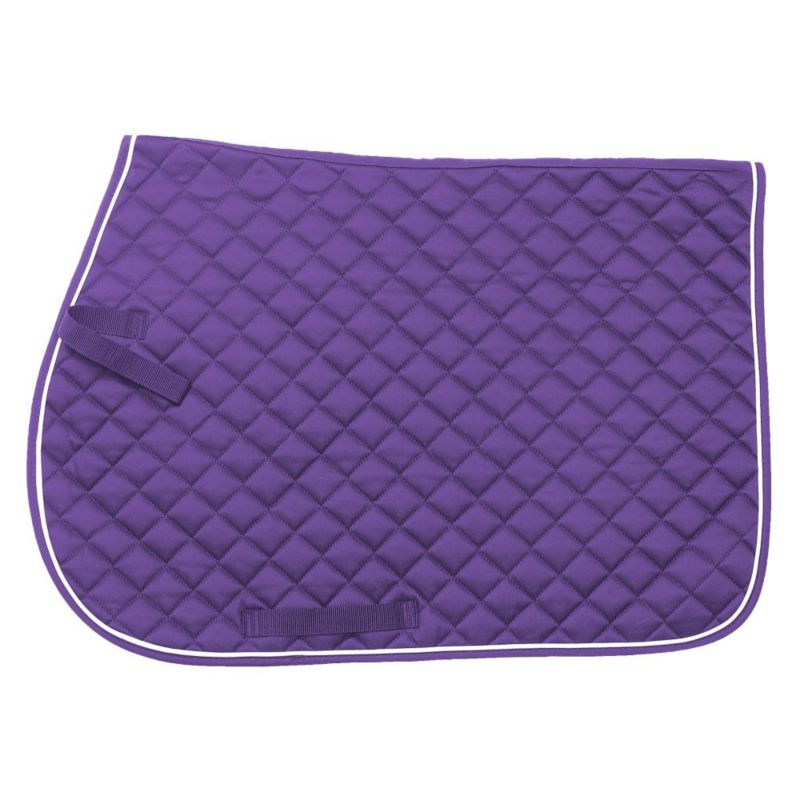 EquiRoyal Square Quilted English Saddle Pad Purple