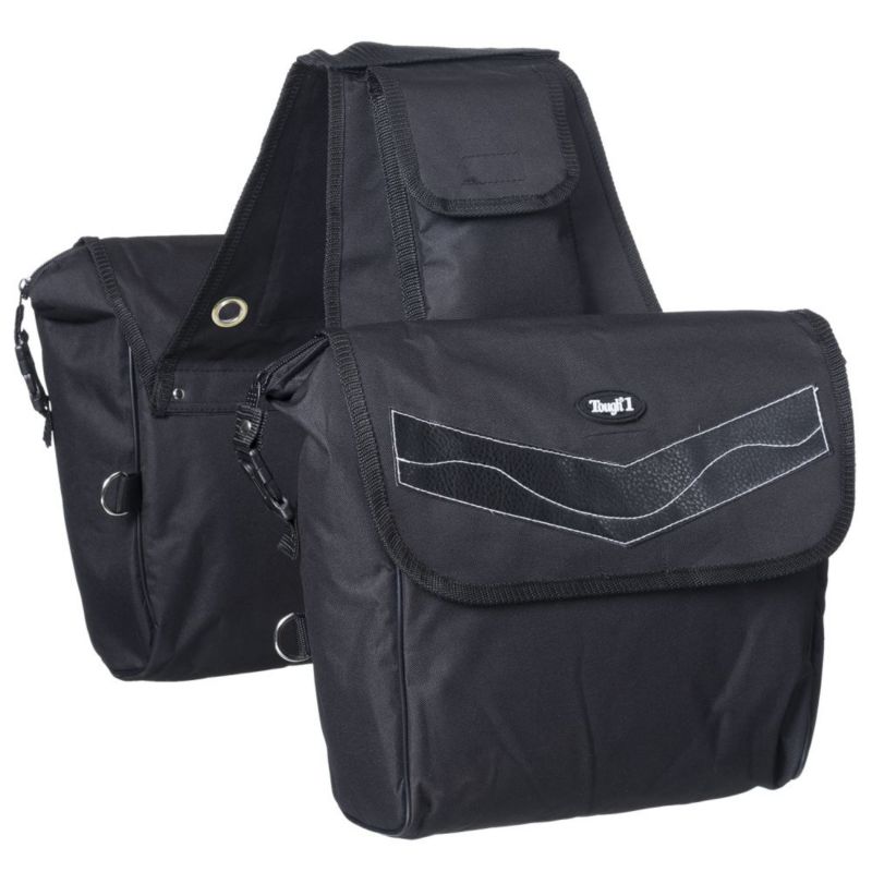 Tough1 Insulated Saddle Bag with Liner Black