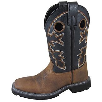 Smoky Mountain Childrens Boys Stampede Brown Leather Cowboy Boots 11 D 