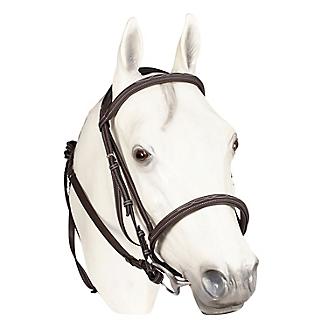 Tough 1 Full EquiRoyal Premium Leather Havana Snaffle Bridle W/ Reins Chestnut for sale online 