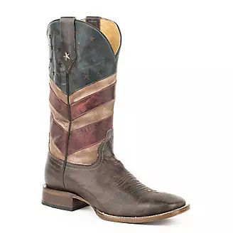 Roper Mens Old Glory Square Toe Boots