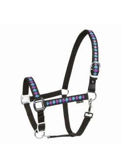 Gatsby Engraved Leather Halter with Snap