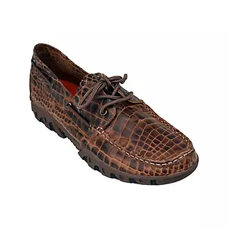 Ferrini Mens Print Belly Brown Loafers