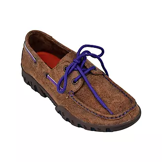 Ferrini Ladies Mocha/Purple Loafers