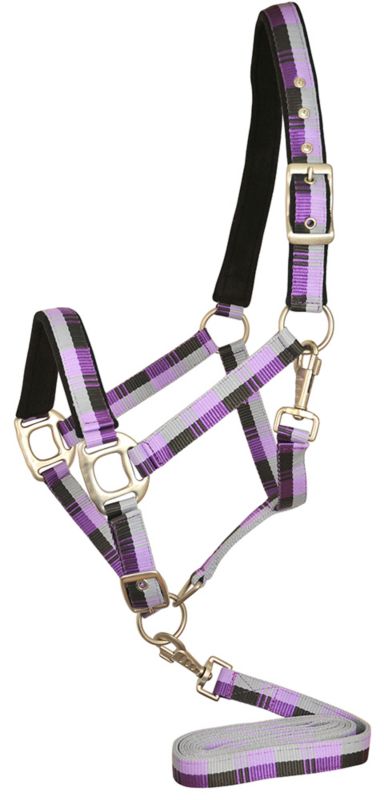 Gatsby Terra Fleece Nylon Halter Cob Lilac/Silver