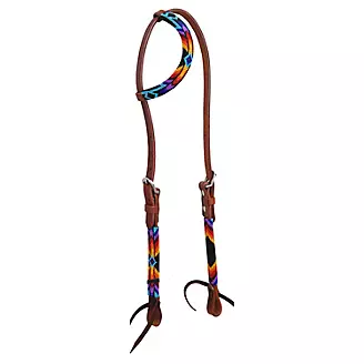 Circle Y Wrapped Bead OneEar Headstall