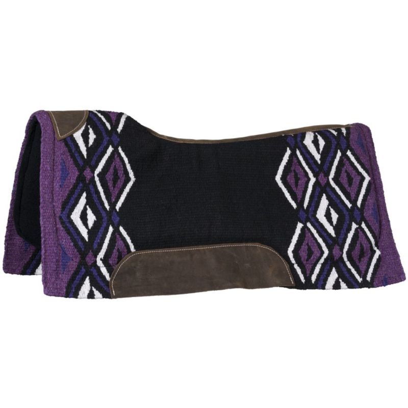 31-9055-442-0 Tough1 Pachanga Contour Wool Saddle Pad Purple/Bla sku 31-9055-442-0