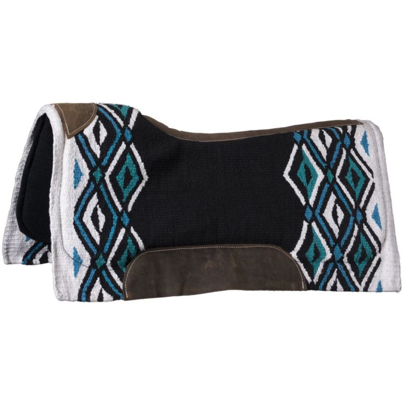 Tough1 Pachanga Contour Wool Saddle Pad White/Blac