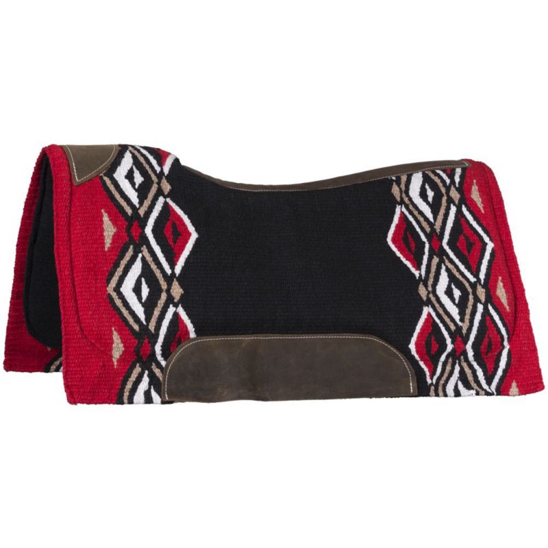 31-9055-441-0 Tough1 Pachanga Contour Wool Saddle Pad Red/Black sku 31-9055-441-0