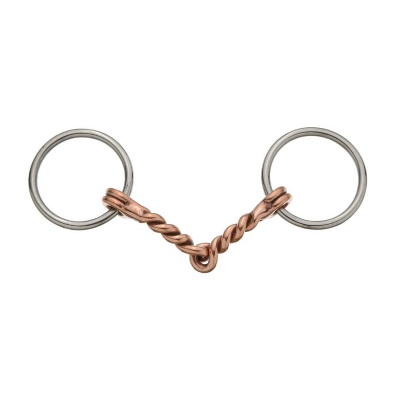 255537-0-0 Tough1 Kelly Silver Mini Twist Wire Snaffle 3.5 sku 255537-0-0