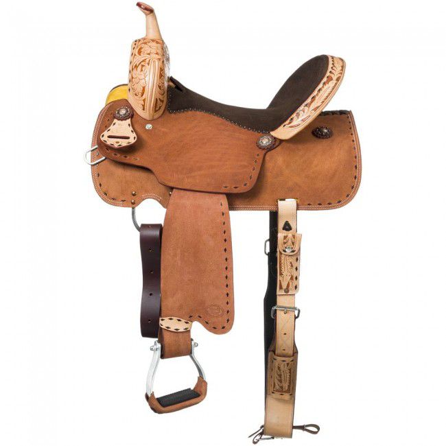 Royal King Reno Buck Stitch Barrel Saddle 14in