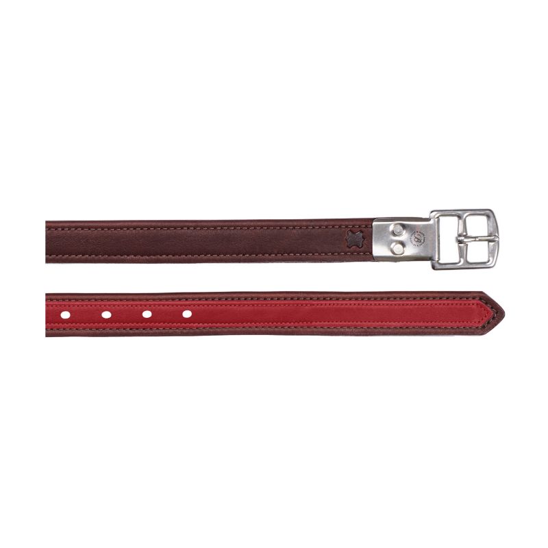 BSLLXXXXXXRBR147 Bates Victrix Havana Stirrup Leathers 58 Red sku BSLLXXXXXXRBR147