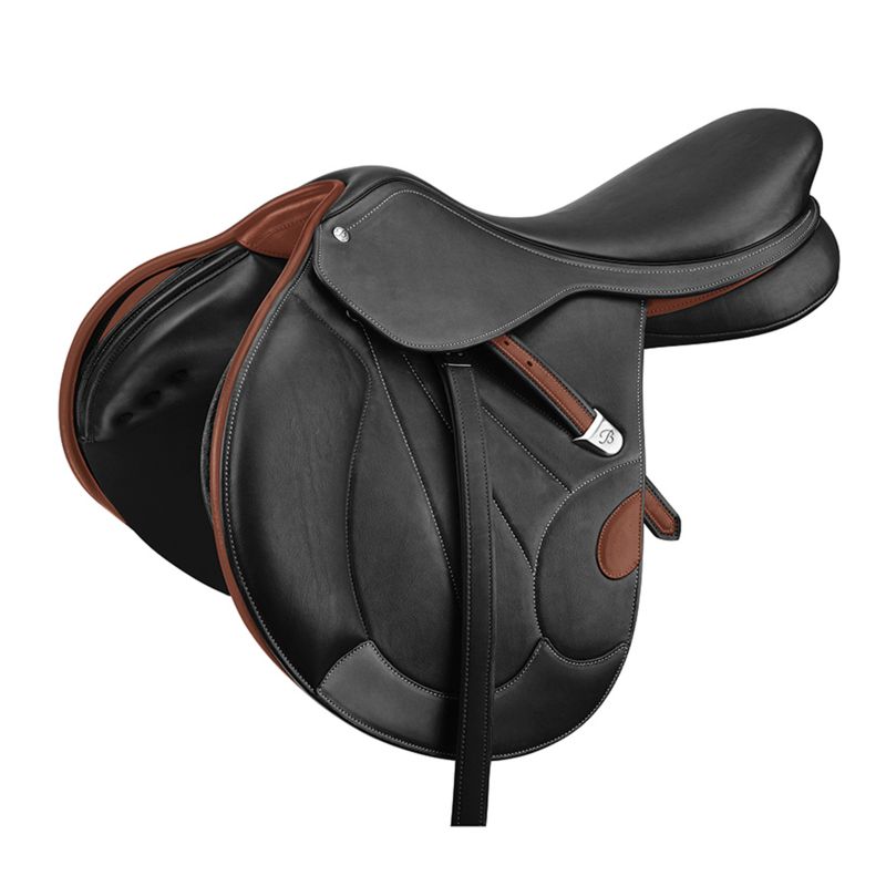 BVCXXXXXXXTBL42 Bates Victrix Black CAIR Jump Saddle 16.5 Tan sku BVCXXXXXXXTBL42