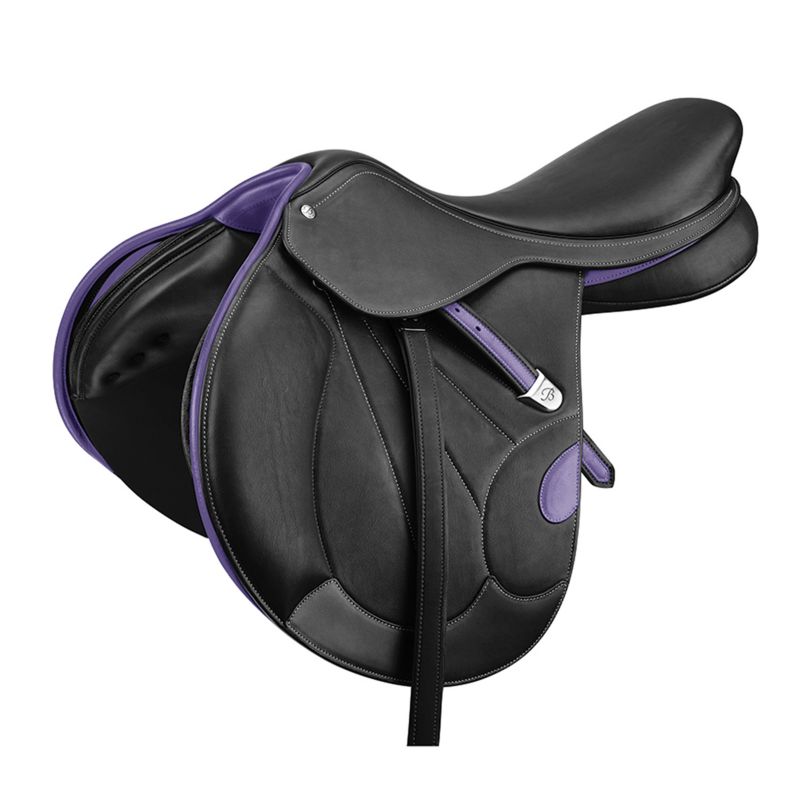 BVCXXXXXXXVBL42 Bates Victrix Black CAIR Jump Saddle 16.5 Violet sku BVCXXXXXXXVBL42