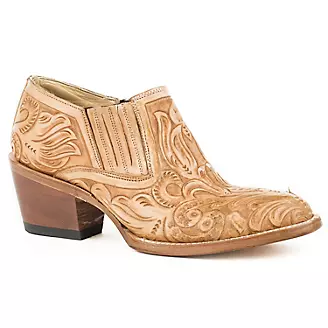 Stetson Ladies Rnd Toe Burnished Tan Boots