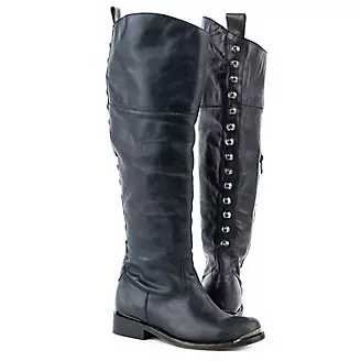 Stetson Ladies Snip Toe Over Knee Blk Boots