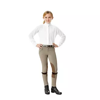Ovation Kids Khaki Riding Pants with Knee Patches Yourh Size 14