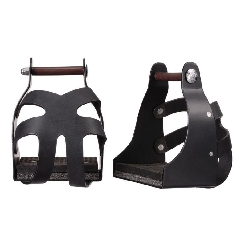 57-99515-0-0 Tough1 Metal Endurance Stirrups with Leather Guard sku 57-99515-0-0