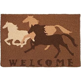 Jellybean Welcome Horses Accent Rug
