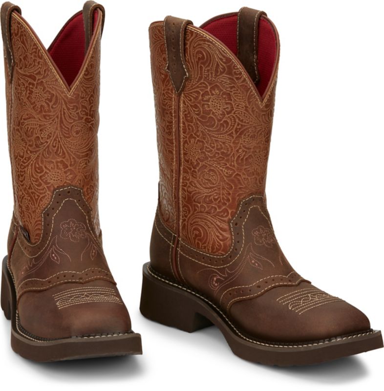 Justin Ladies Gypsy Starlina Boots 10 B Brown -  JUSTIN BRANDS INC, GY9530 B 100