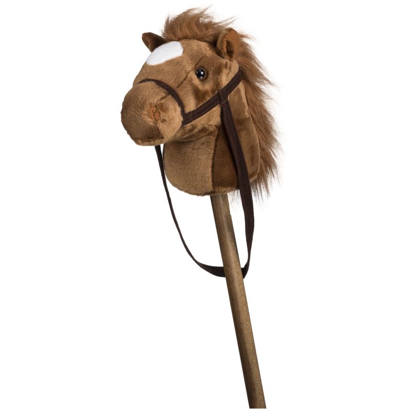 Plush Stick Horse with Multiple Sounds Brown -  JT International, 87-9702-7-0