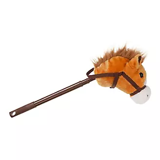 Plush Adjustable Stick Horse with Sound Brown