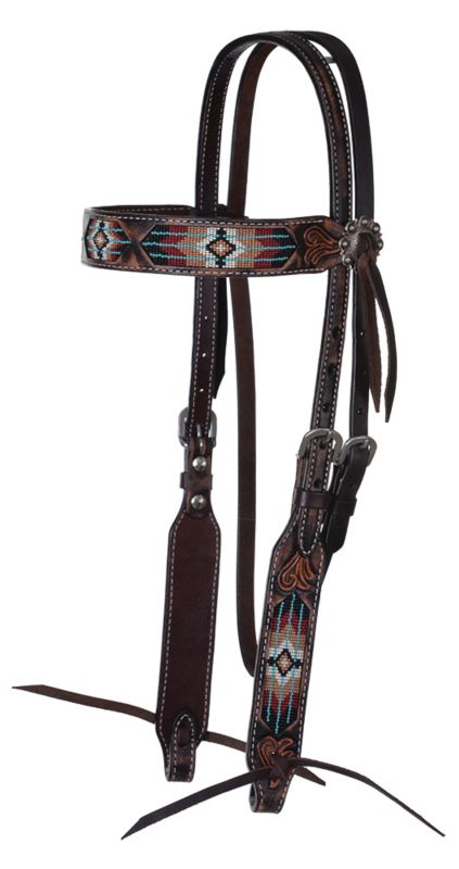 Circle Y Southwest Beaded Browband Headstall