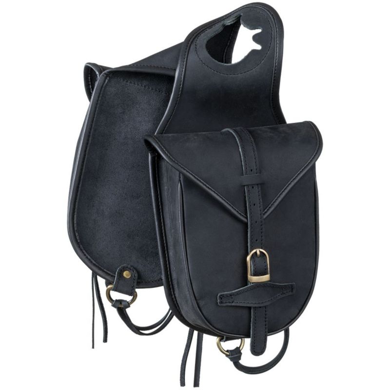 Tough1 Soft Leather Horn Bag Black