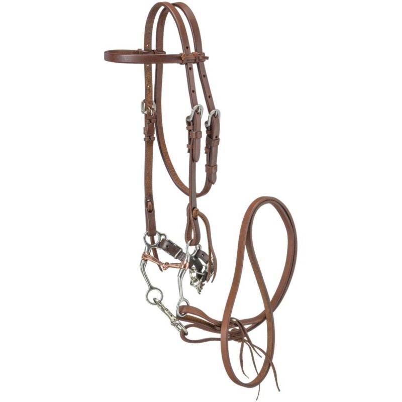 Tough1 Mini Brow Headstall w/Tom Thumb Bit 3 1/2in