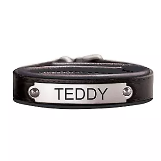 Personalized Black Leather Bracelet