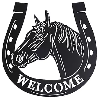 Welcome Horseshoe Sign