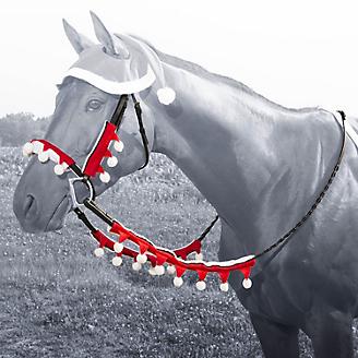 Holiday Santa Halter and Rein Cover Set