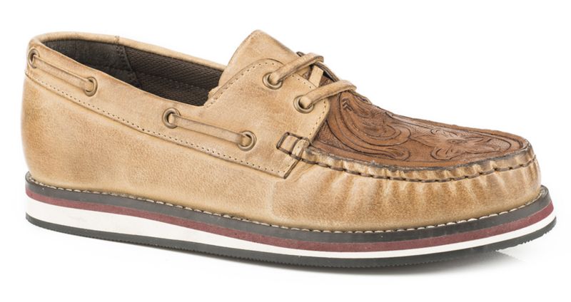 ladies tan leather loafers