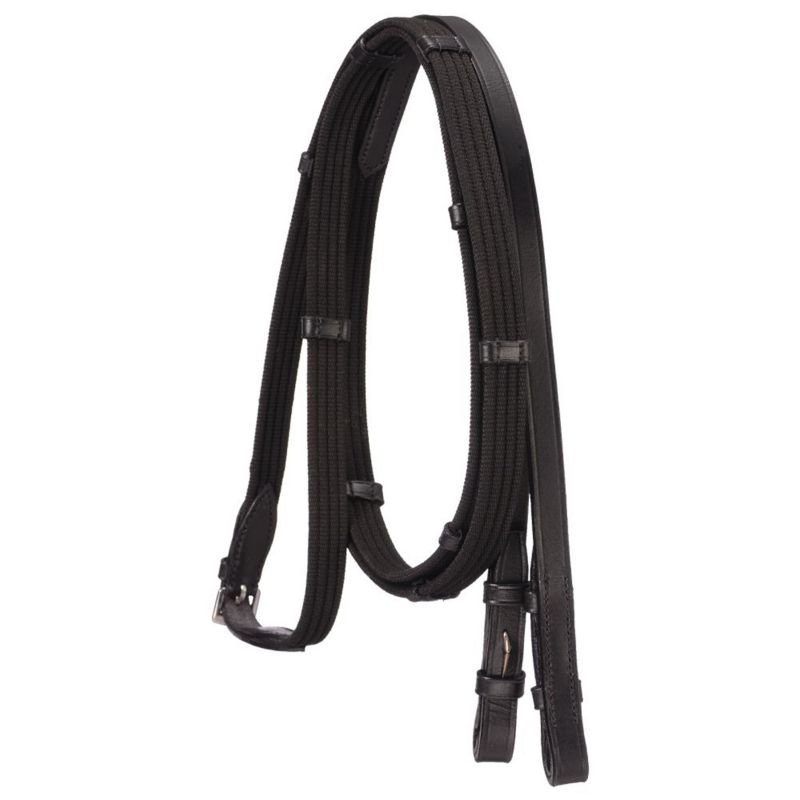 Silver Fox Cotton Web Reins Black