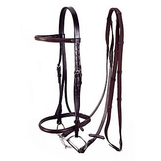 Silver Fox Hand Woven Laced English Hunt Seat Reins 107" Long Brown Black 