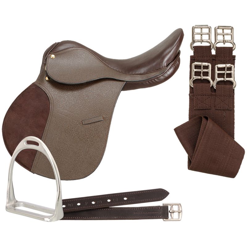 Blemished Silver Fox AP Saddle Package 14 Brown